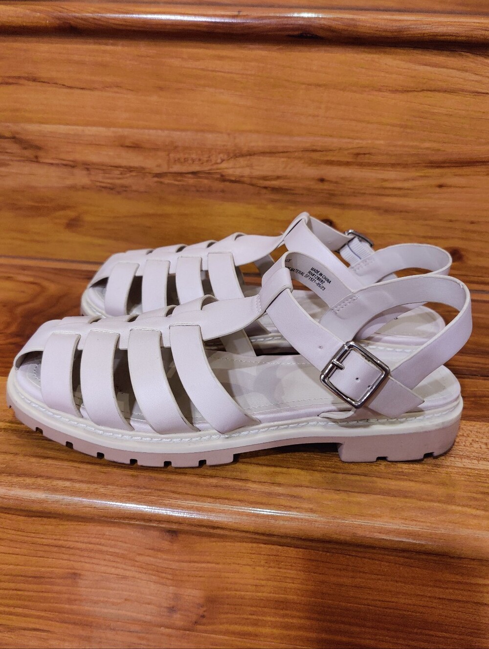 Steve Madden Blush Light Pink Fisherman Big Girls Sandals